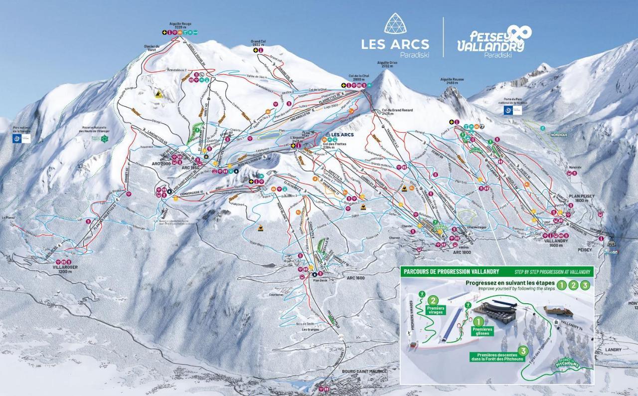 Arc 1950 - Charmant Appart 2-4 Pers Dans Residence Hoteliere, Skis Aux Pieds Les Arcs  외부 사진